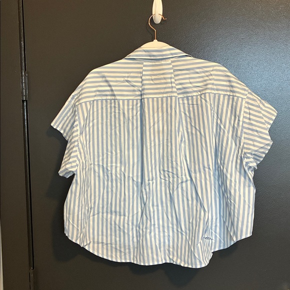 NWT Rag & Bone Martha Striped Cotton Poplin Boxy Shirt Sz S - Picture 7 of 9